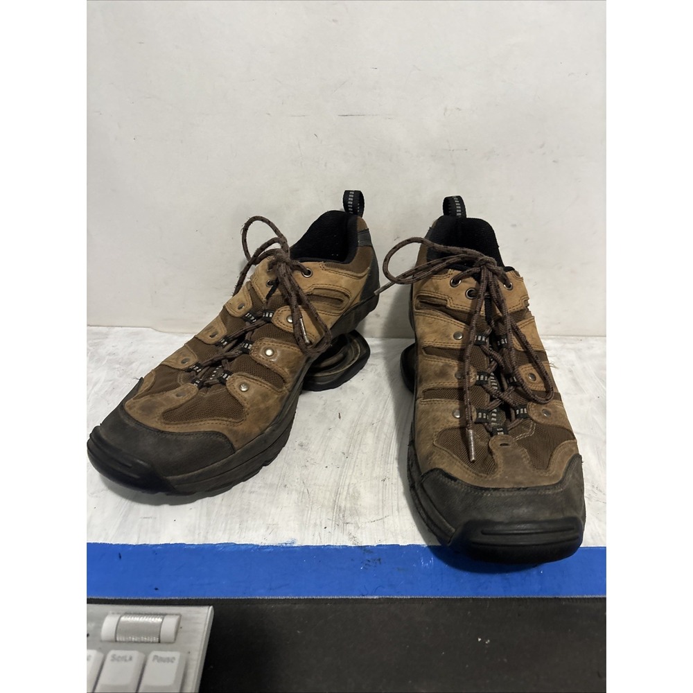 Z-CoiL Freedom Mens Brown Leather Mesh Walk Run Work Shoe Size 10 M